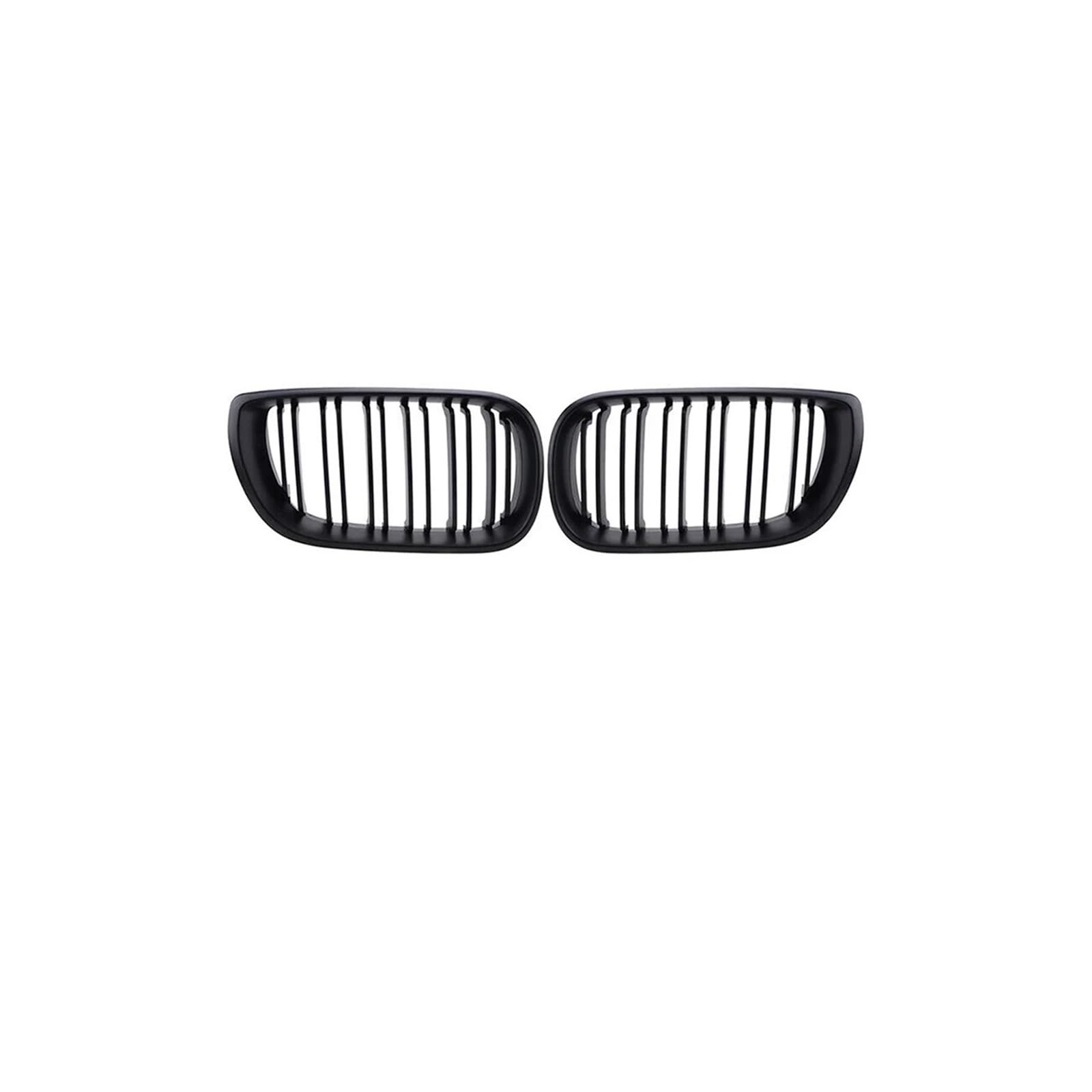 Haubengrill Für 3Serie E46 2002-2004 Auto Frontstoßstangengrill Glänzend Doppellinien-Stil Chrom Silber Diamanten Stil Vorne Haube Kühlergrill(Double-Matte Black) von DPEDFVXVMR