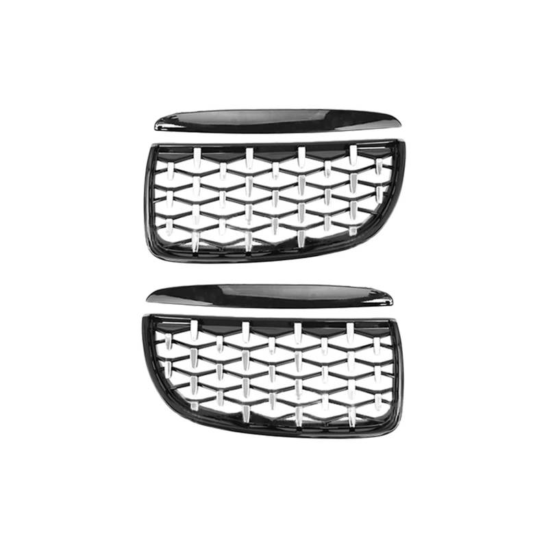 Haubengrill Für 3Serie E90 320i 325i 325xi 330i 323i 328i 328xi 335i 335xi 2005-2008 Frontstoßstange Nierengrill Schwarz Glänzend Vorne Haube Kühlergrill(Black Diamond) von DPEDFVXVMR