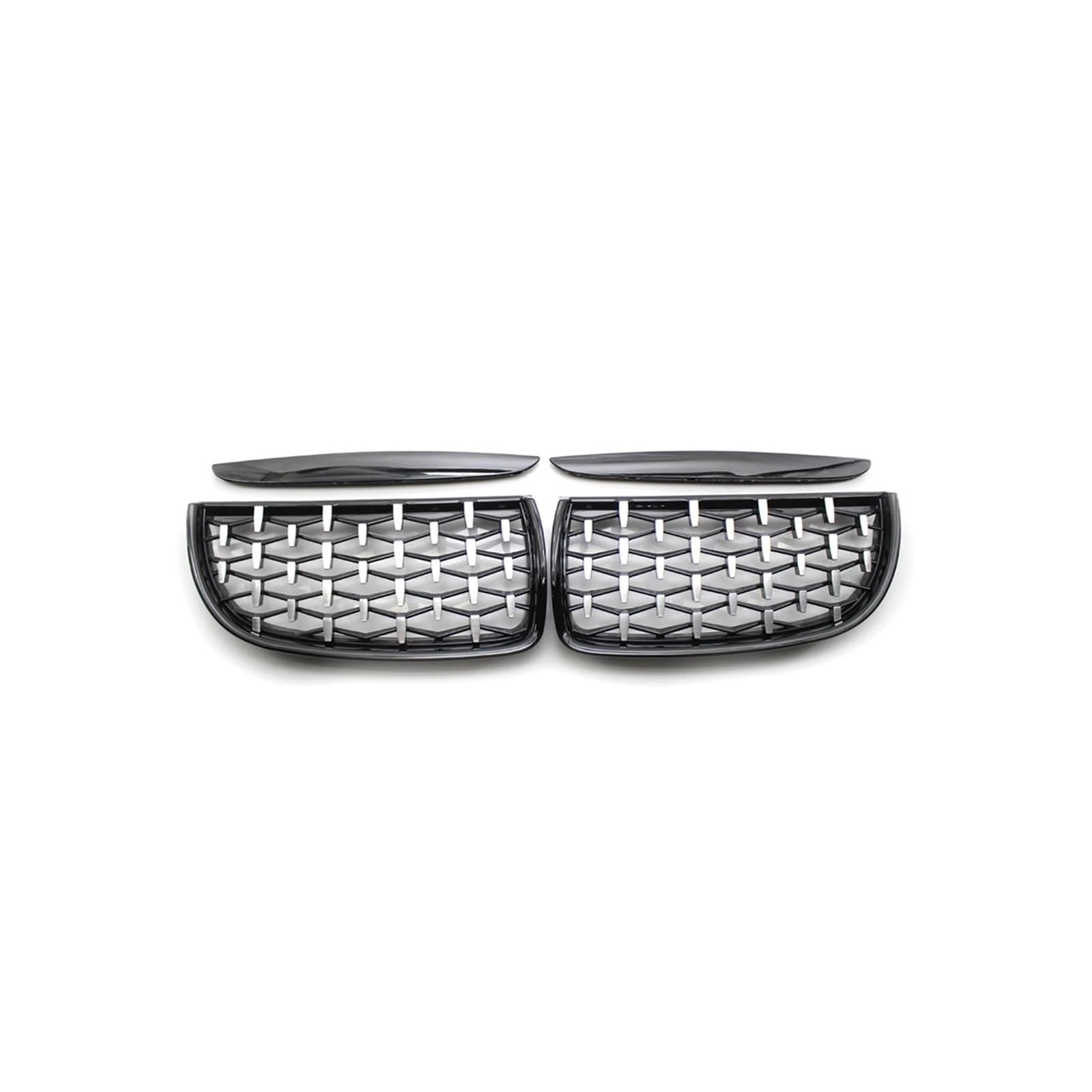 Haubengrill Für 3Serie E90 E91 2005 2006 2007 2008 Auto Front Nierengrill Racing Grills Glanz Schwarz Vorne Haube Kühlergrill(Black Sliver) von DPEDFVXVMR