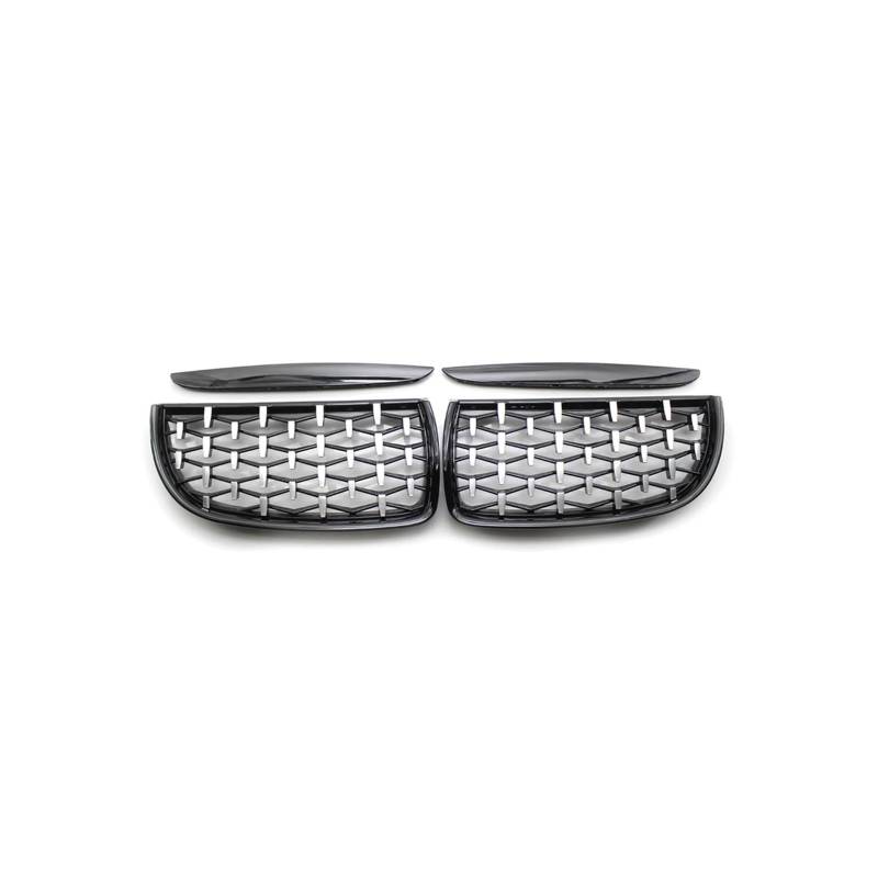 Haubengrill Für 3Serie E90 E91 2005 2006 2007 2008 Auto Front Nierengrill Racing Grills Glanz Schwarz Vorne Haube Kühlergrill(Black Sliver) von DPEDFVXVMR