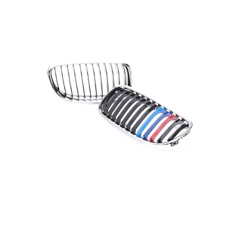 Haubengrill Für 3Serie E90 E91 2005-2012 Auto Frontstoßstange Kindly Grille Schwarz Racing Grill Carbon Fiber Vorne Haube Kühlergrill(Single Chrome 3 09-12) von DPEDFVXVMR