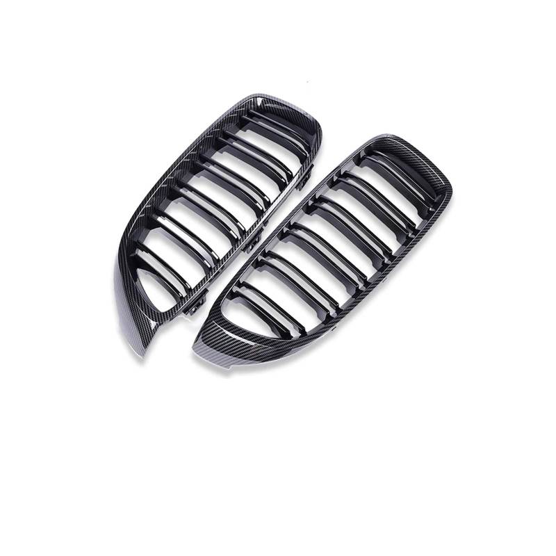 Haubengrill Für 4 Series F32 F33 F36 F80 F82 2013-2020 Auto Vorderen Stoßfänger Nieren Glanz Schwarz Racing Grill Vorne Haube Kühlergrill(Dual Carbon Look) von DPEDFVXVMR