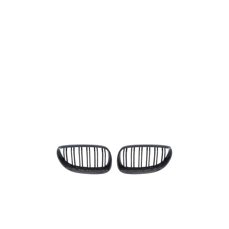 Haubengrill Für 5 Series E60 E61 2003-2009 Auto Frontstoßstange Grille Nieren Racing Grill Vorne Haube Kühlergrill(Double Line Carbon) von DPEDFVXVMR