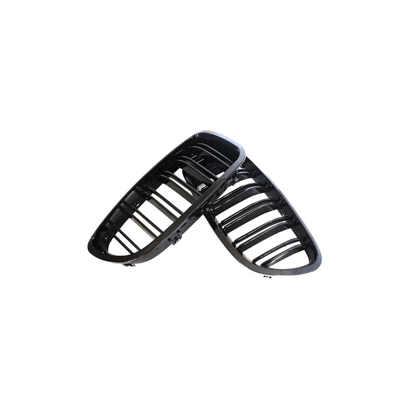Haubengrill Für 5Serie F10 F11 F18 520d 530d 540i 2010-2017 Auto-Nierengrill Doppellamellen-Renngrill Schwarz Glänzend Vorne Haube Kühlergrill(Double Line Black) von DPEDFVXVMR