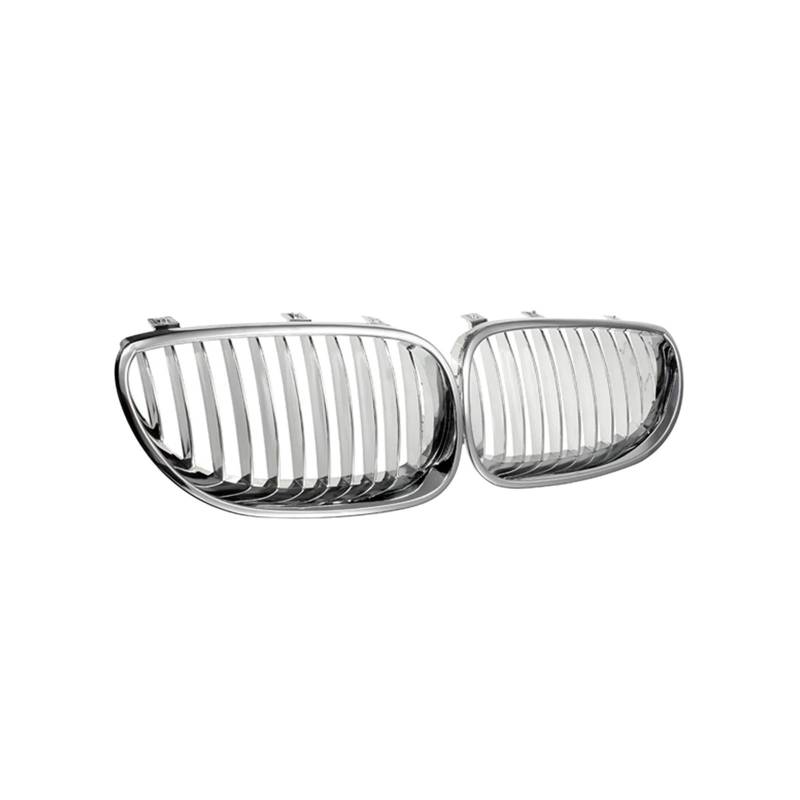 Haubengrill Für 5er-Serie Für M5 E60 E61 2003-2009 Auto Frontstoßstange Chrom Sport Wide Nierengrill Vorne Haube Kühlergrill von DPEDFVXVMR