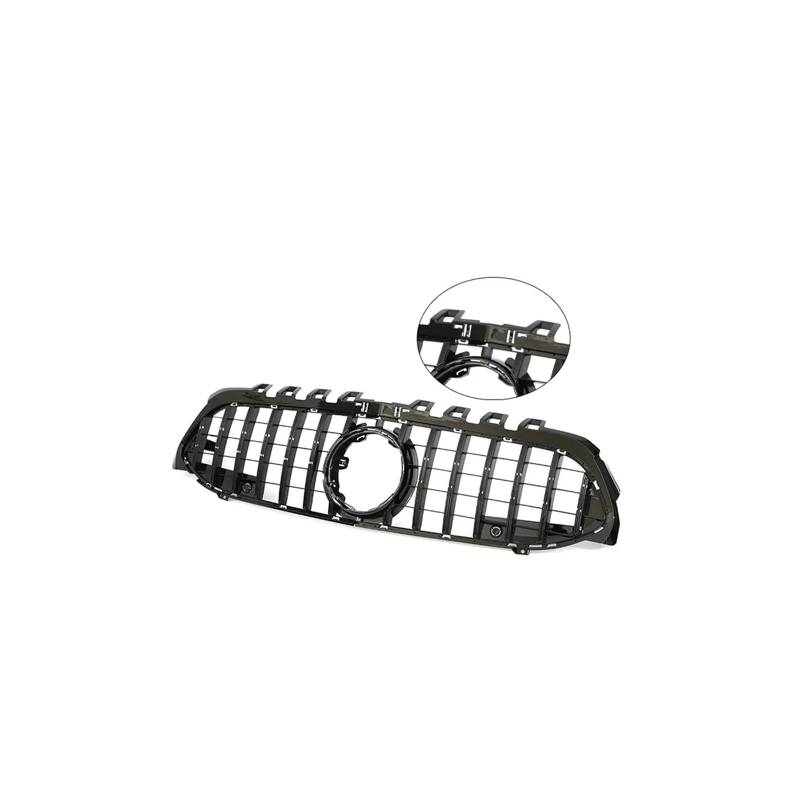 Haubengrill Für A Für Klasse A35 A45 A200 A180 V177 W177 2019-2022 Auto Frontstoßstange Schwarz Chorme Kühlergrill Vorne Haube Kühlergrill(14 G Black WO Cam) von DPEDFVXVMR