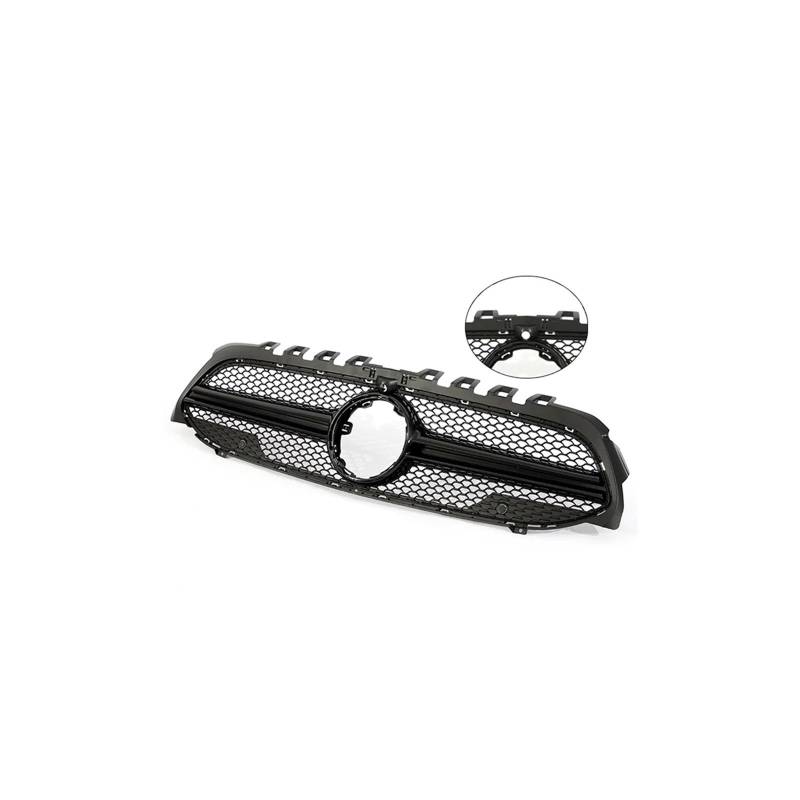 Haubengrill Für A Für Klasse A35 A45 A200 A180 V177 W177 2019-2022 Auto Frontstoßstange Schwarz Chorme Kühlergrill Vorne Haube Kühlergrill(A Black W Cam) von DPEDFVXVMR