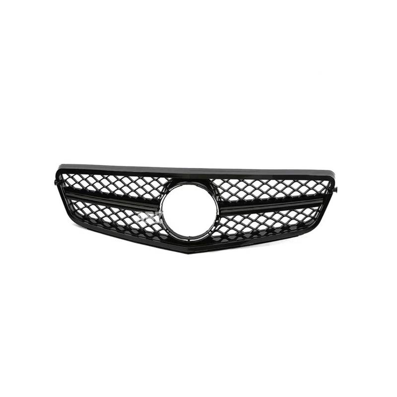 Haubengrill Für C-Klasse W204 2008-2013 Autogrill Schwarz Silber Für GT Für AMG Sytle Frontstoßstange Kühler Vorne Haube Kühlergrill(A Black) von DPEDFVXVMR