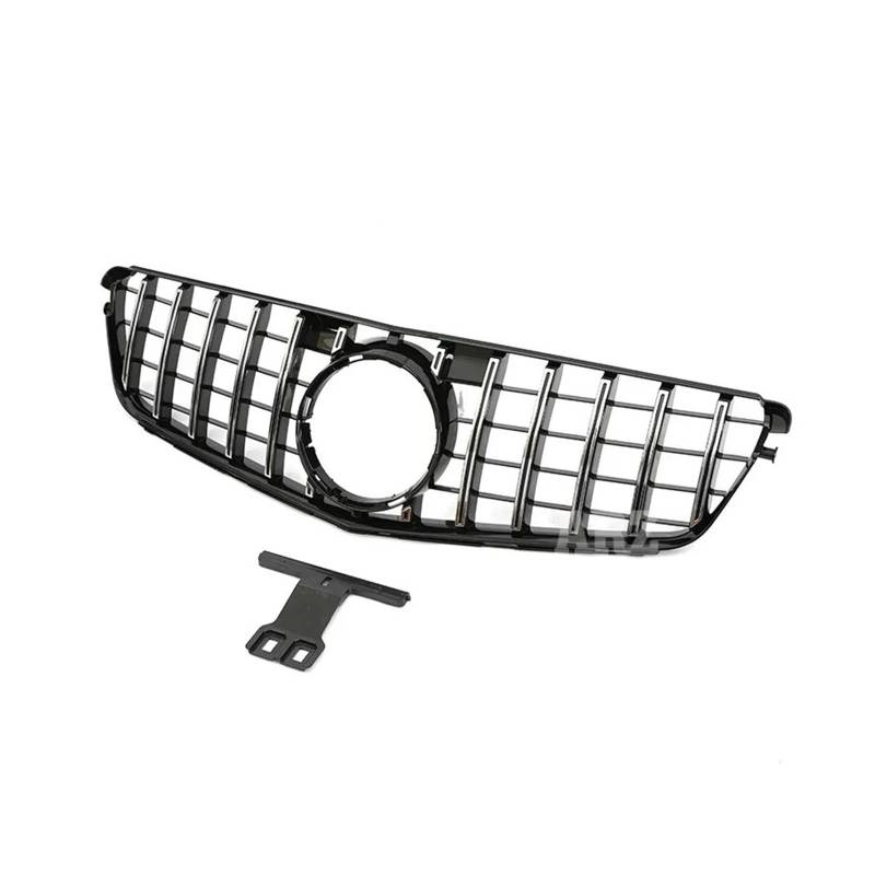 Haubengrill Für C-Klasse W204 2008-2013 Autogrill Schwarz Silber Für GT Für Amg Sytle Frontstoßstange Kühler Diamant Vorne Haube Kühlergrill(G Silver) von DPEDFVXVMR