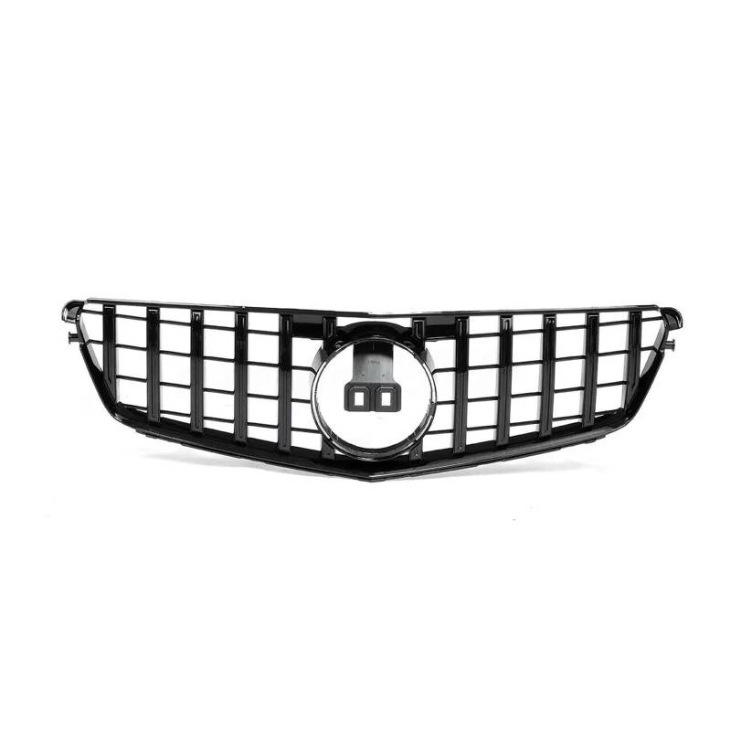 Haubengrill Für C-Klasse W204 C180 C200 C250 C300 2008-2014 Auto Kühlergrill Stoßstange Haube Mesh Grid Vorne Haube Kühlergrill(Black) von DPEDFVXVMR