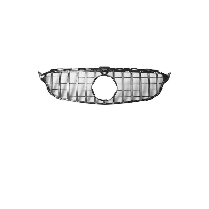 Haubengrill Für C-Klasse W205 C180 C200 C250 C300 2015 2016 2017 2018 Frontstoßstangengrill Chrom Schwarz Vorne Haube Kühlergrill(G-Silver W360) von DPEDFVXVMR