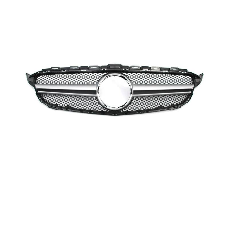 Haubengrill Für C-Klasse W205 C180 C200 C250 C300 2015-2018 Frontstoßstangengrill Chrom Vorne Haube Kühlergrill(A-Chrome Silver) von DPEDFVXVMR