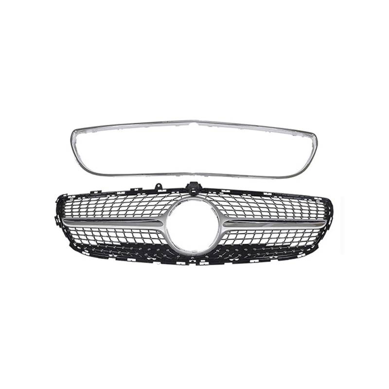 Haubengrill Für CLS Für Klasse W218 2016-2018 Für GTR Frontstoßstangengrill Vorne Haube Kühlergrill(Silver with Camera) von DPEDFVXVMR