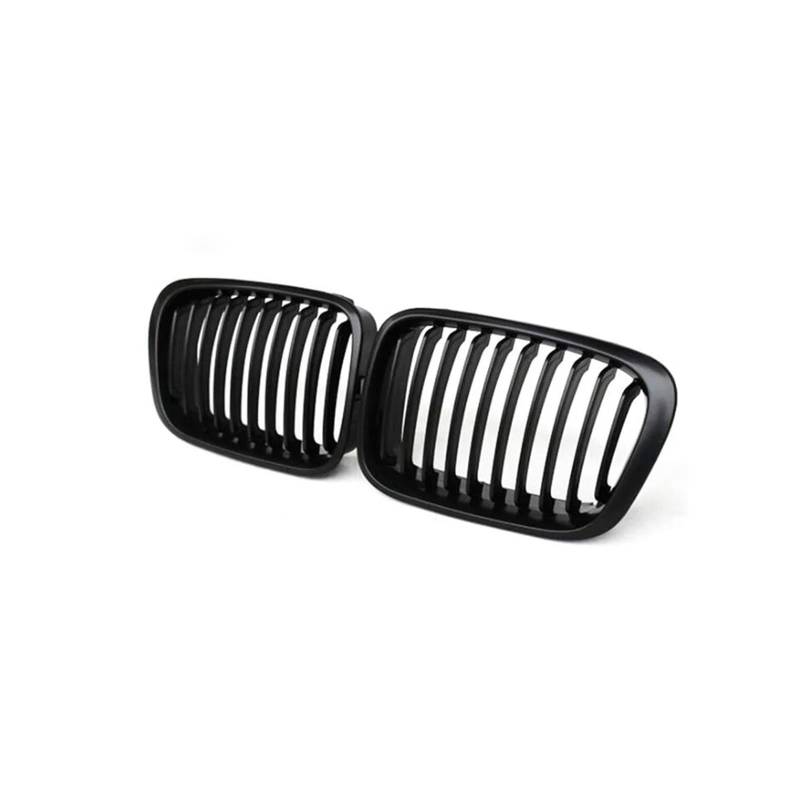Haubengrill Für E46 1998 1999 2000 2001 Auto Front Niere Kühlergrill Lamellen Stil Grill Glanz Schwarz Vorne Haube Kühlergrill(Matt Black) von DPEDFVXVMR