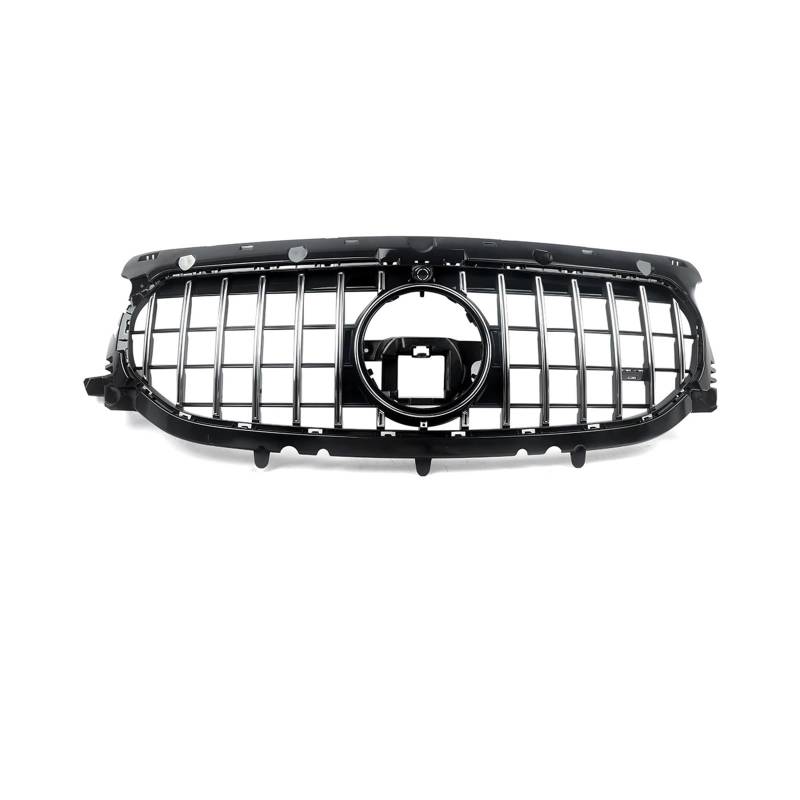Haubengrill Für GLA Für Klasse H247 2020-2023 Auto Front Stoßstange Grille Chrom Schwarz Vorne Haube Kühlergrill von DPEDFVXVMR
