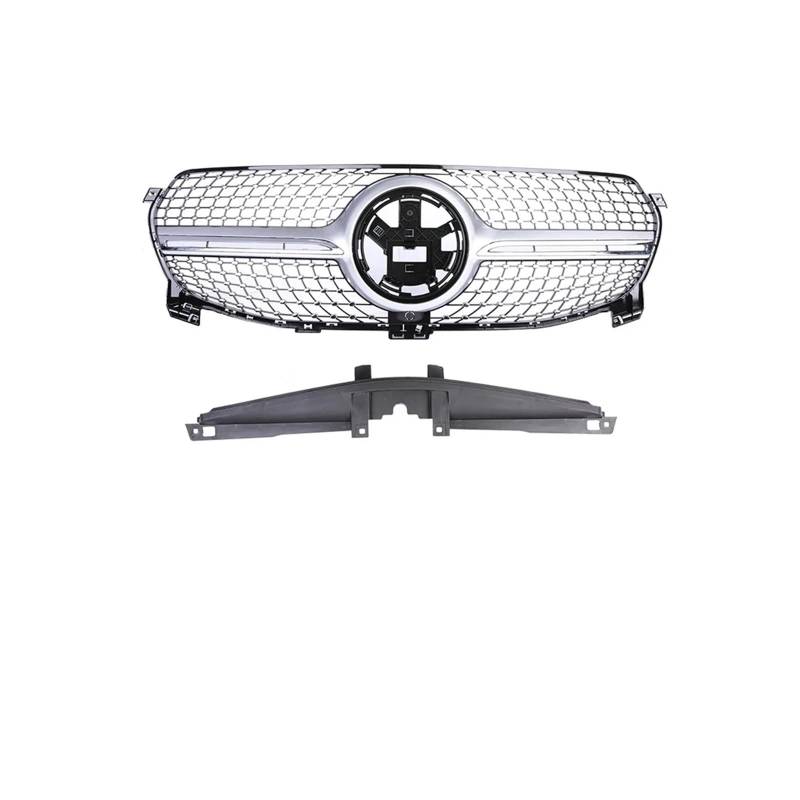 Haubengrill Für GLE Für Klasse W167 GLE350 GLE450 2020 Auto Front Racing Stoßstange Grille Obere Abdeckung Grill Vorne Haube Kühlergrill(DiamondSliver No A) von DPEDFVXVMR