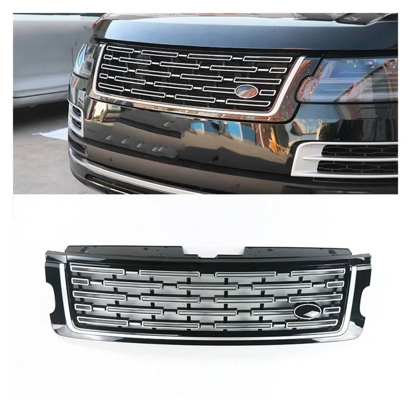 Haubengrill Für Land Für Rover Für Range 2018-2023 Auto Kühlergrill Kühler Mesh Grid Oberen Stoßfänger Racing Grill Vorne Haube Kühlergrill(Silver Grill) von DPEDFVXVMR