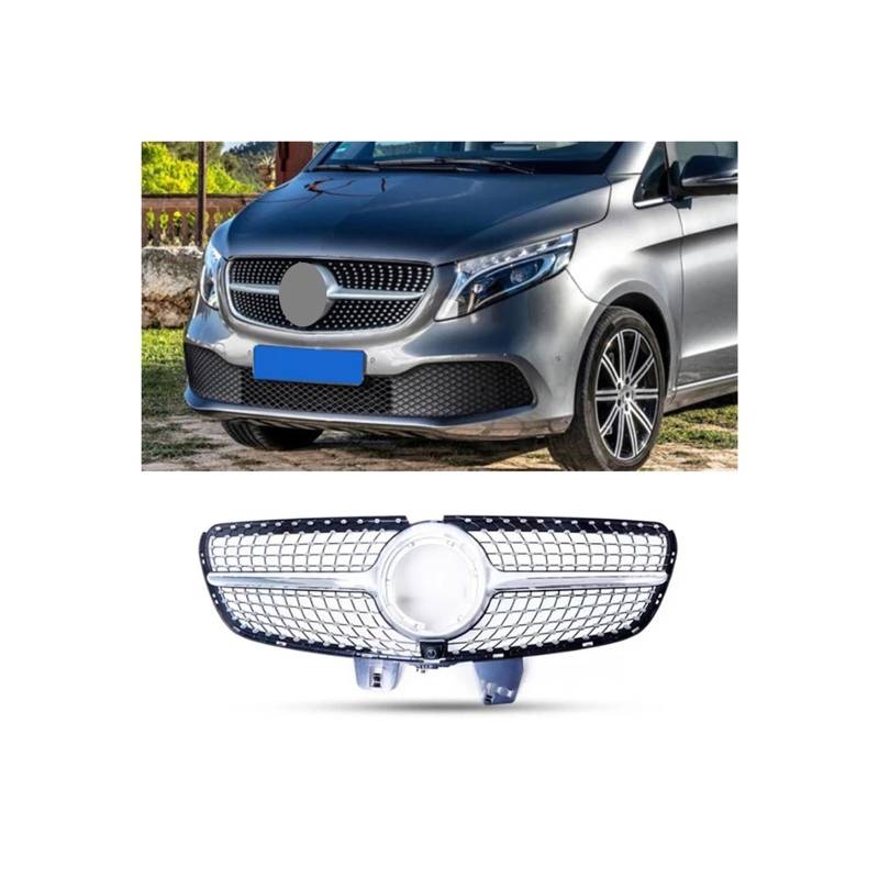 Haubengrill Für V Für Klasse W447 V260 V250 2015 2016 2017 2018 2019 2020 2021 2022 2023 ABS-Auto-Frontgrill Vorne Haube Kühlergrill(Sliver 2021-2023) von DPEDFVXVMR
