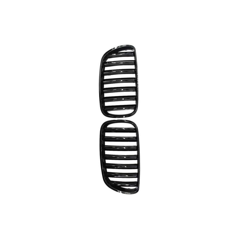 Haubengrill Für X3 E83 2007 2008 2009 2010 Auto Vorderen Stoßfänger Nierengrill Glänzend Schwarz Racing Grills Vorne Haube Kühlergrill(Gloss Black) von DPEDFVXVMR