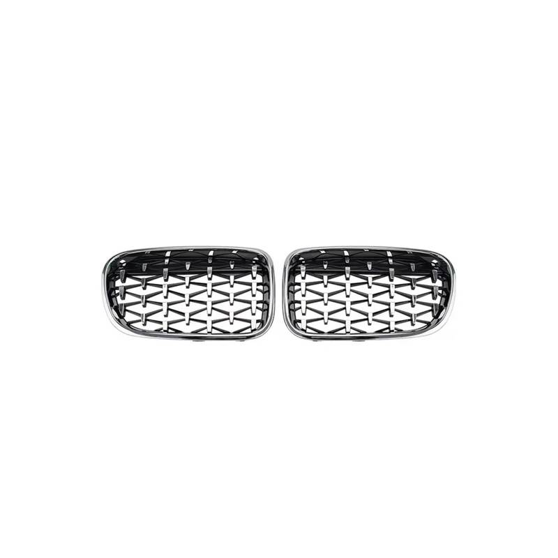 Haubengrill Für X3 F25 2010-2013 Auto Vorderen Stoßfänger Haube Gitter Chrom Silber Diamanten Vorne Haube Kühlergrill(Diamond-Silver) von DPEDFVXVMR