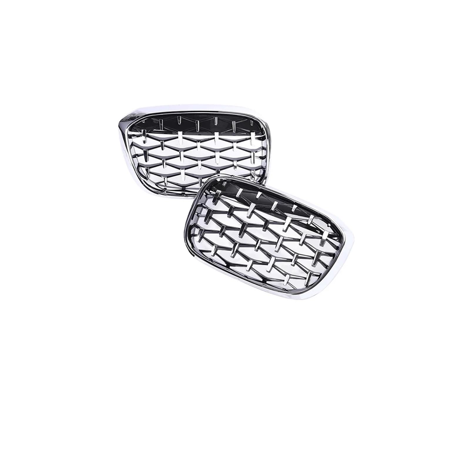 Haubengrill Für X3 Für X4 G01 G02 2018-2021 Auto Frontstoßstange Nieren-Carbon-Kühlergrill Doppellamellengrills Schwarz Glänzend Vorne Haube Kühlergrill(All Chrome Diamond) von DPEDFVXVMR