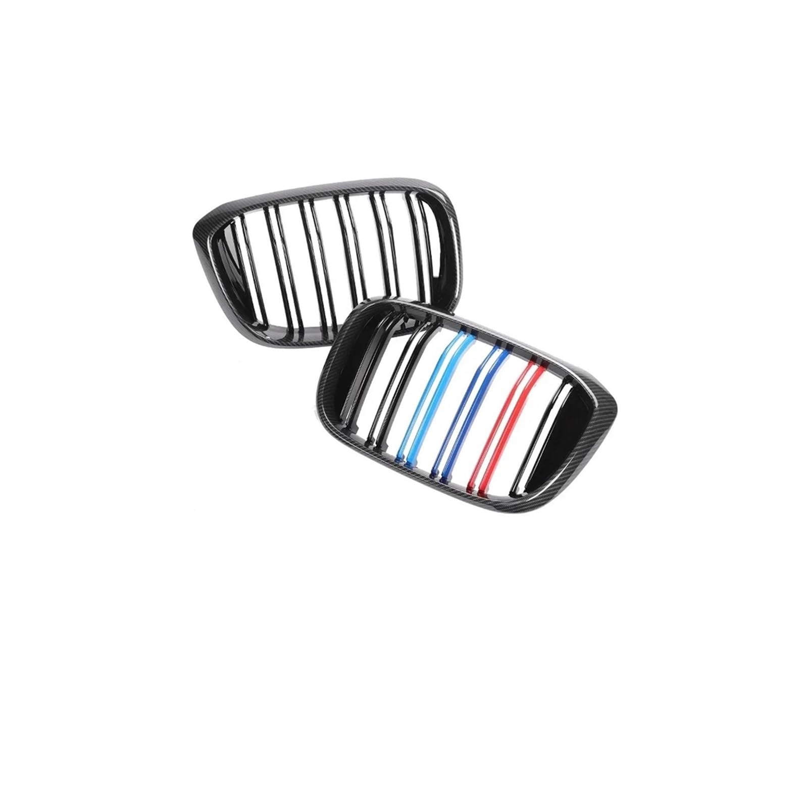 Haubengrill Für X3 Für X4 G01 G02 2018-2021 Auto Frontstoßstange Nieren-Carbon-Kühlergrill Doppellamellengrills Schwarz Glänzend Vorne Haube Kühlergrill(Dual Carbon 3) von DPEDFVXVMR