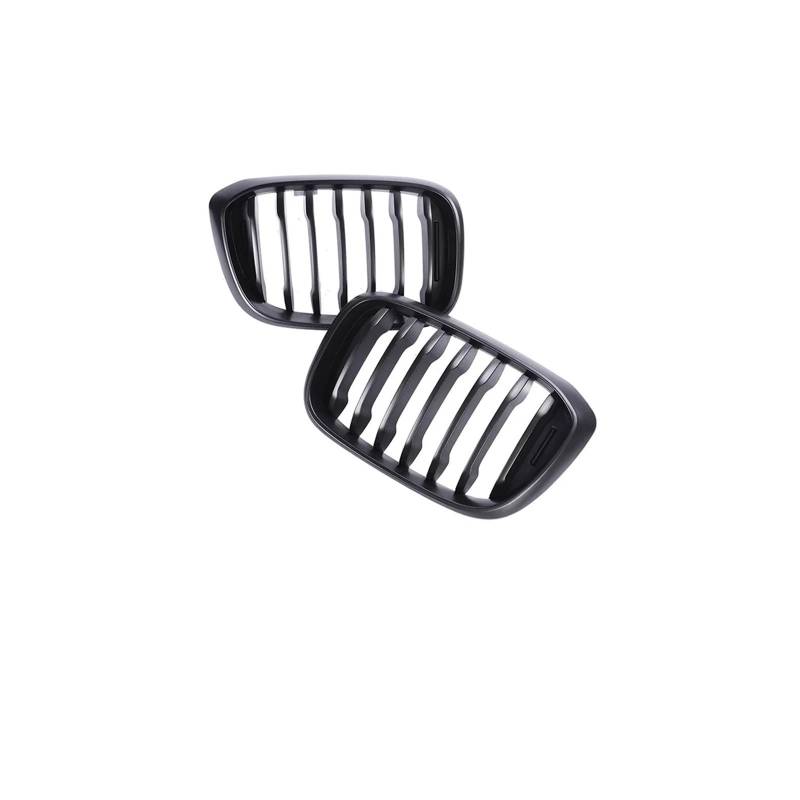 Haubengrill Für X3 Für X4 G01 G02 2018-2021 Auto Frontstoßstange Nieren-Carbon-Kühlergrill Doppellamellengrills Schwarz Glänzend Vorne Haube Kühlergrill(Single Matte Black) von DPEDFVXVMR