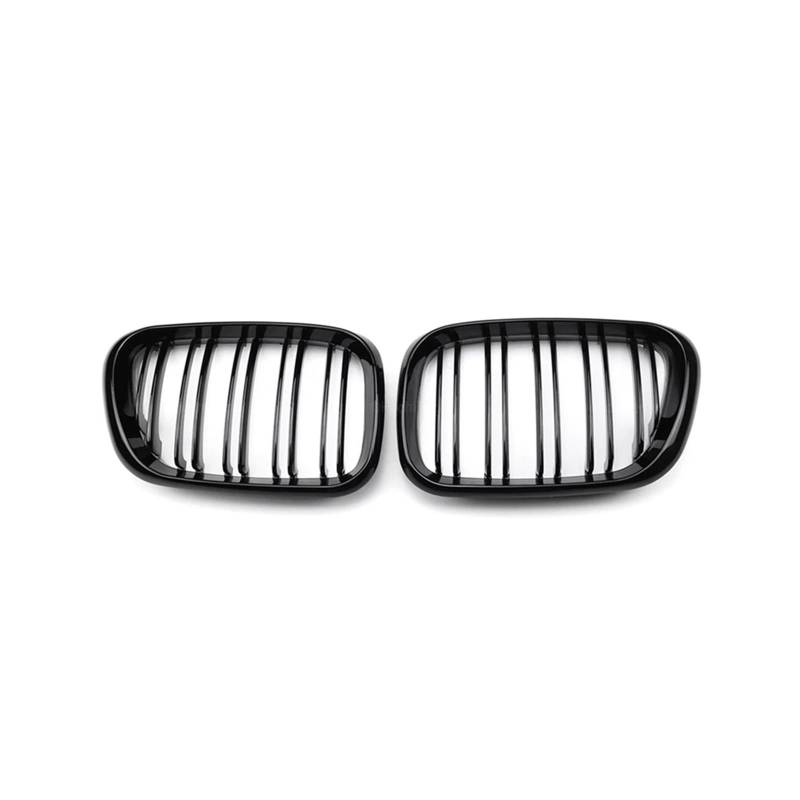 Haubengrill Für X5 E53 1999-2003 Auto Front Hood Niere Kühlergrill Stoßstange Schwarz Form Grill Vorne Haube Kühlergrill(All Black) von DPEDFVXVMR