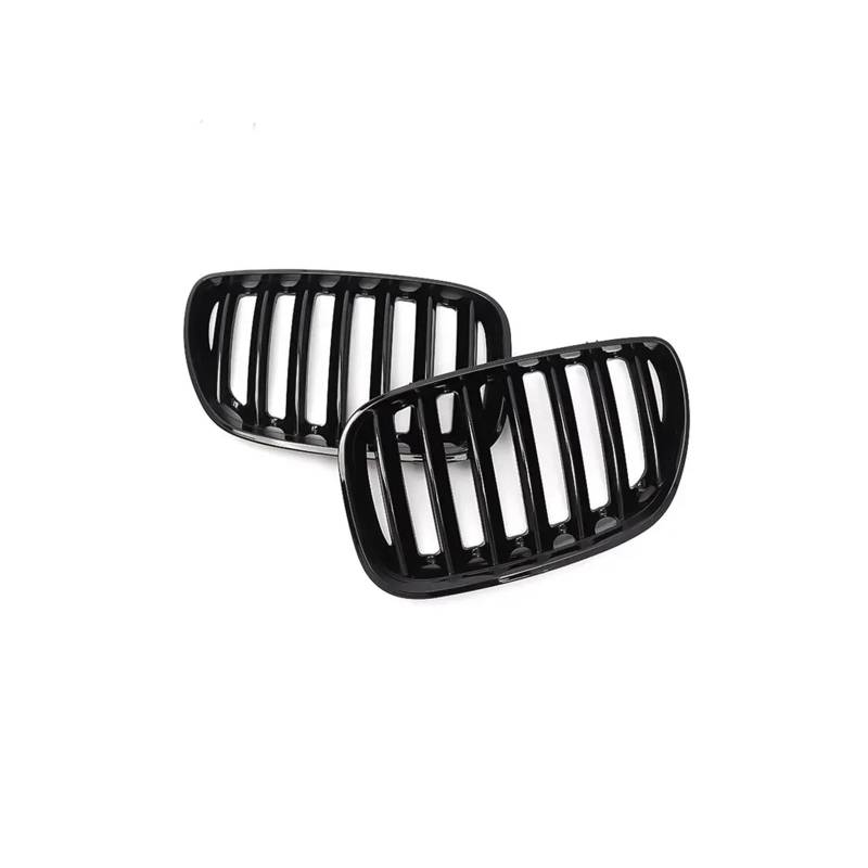 Haubengrill Für X5 E53 2004 2005 2006 Auto Front Niere Kühlergrill Single Line Front Hood Grill Schwarz ABS Vorne Haube Kühlergrill(Black) von DPEDFVXVMR