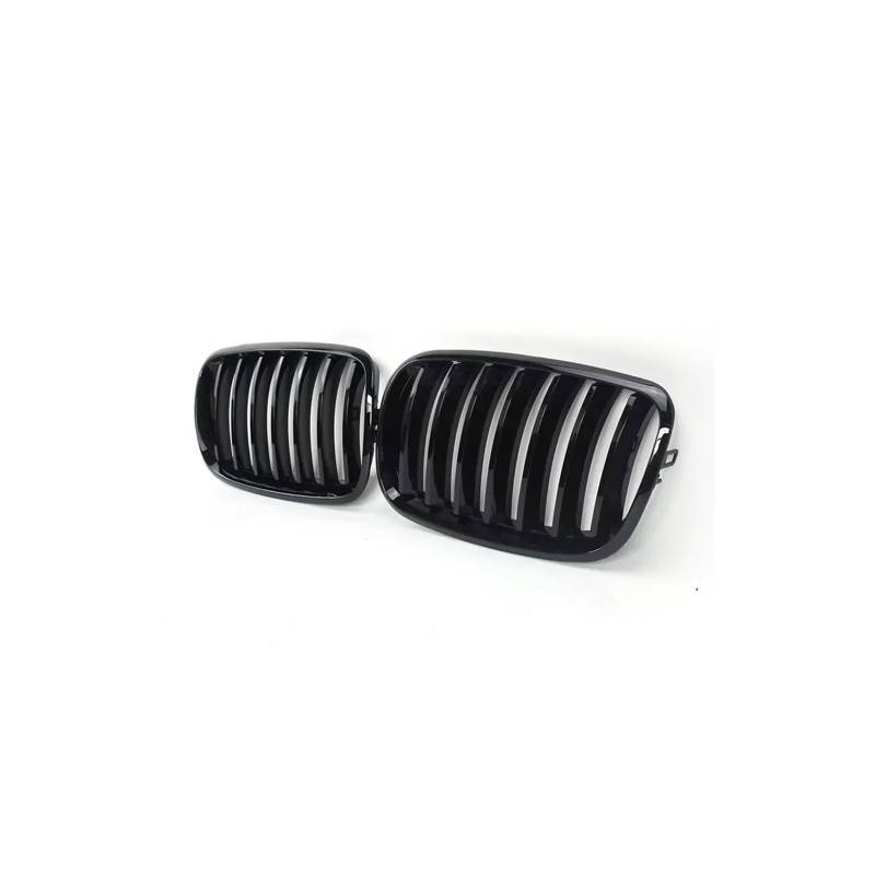 Haubengrill Für X5 E70 Für X6 E71 2007-2013 Auto Front Nierengitter Grill Einzellamellen-Stil Grill Vorne Haube Kühlergrill(Black) von DPEDFVXVMR