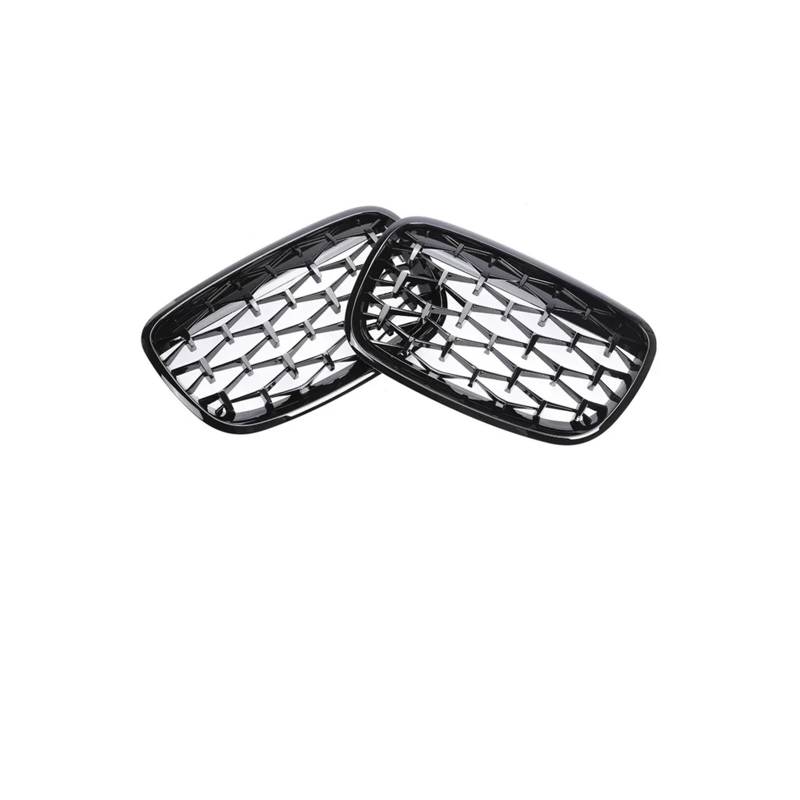 Haubengrill Für X5 Für X6 35d 30i 50i E70 E71 2007-2013 Front Niere Carbon Kühlergrill Kühler Racing Grill Vorne Haube Kühlergrill(All Black Diamond) von DPEDFVXVMR
