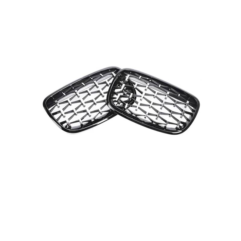 Haubengrill Für X5 Für X6 35d 30i 50i E70 E71 2007-2013 Front Niere Carbon Kühlergrill Kühler Racing Grill Vorne Haube Kühlergrill(Black Chrome Diamond) von DPEDFVXVMR