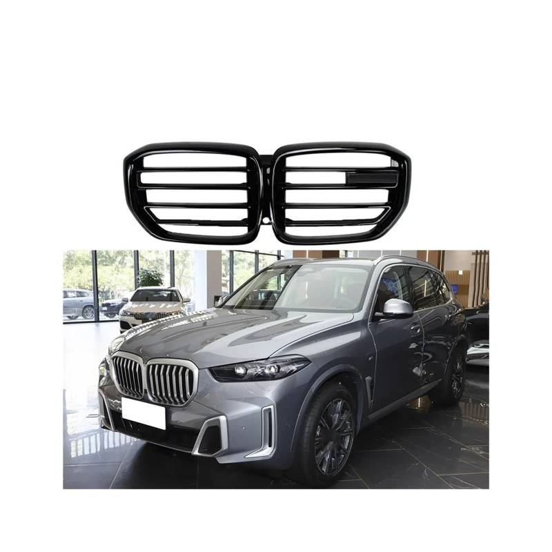 Haubengrill Für X5 G05 X5M Für LCI 2018-2024 Glanz Schwarz Front Niere Kühler Oberen Stoßfänger Grille Vorne Haube Kühlergrill(2024+) von DPEDFVXVMR