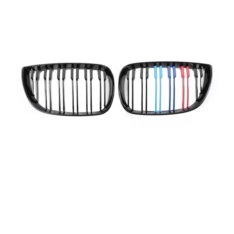 Racing Grill Für 1er E81 E87 Facelift M Style 2004-2011 2010 Auto-Renngrill Frontstoßstange Nieren Schwarz Glänzend Grillabdeckung Kühlergrill Vorne(Dual M Style 04-06) von DPEDFVXVMR