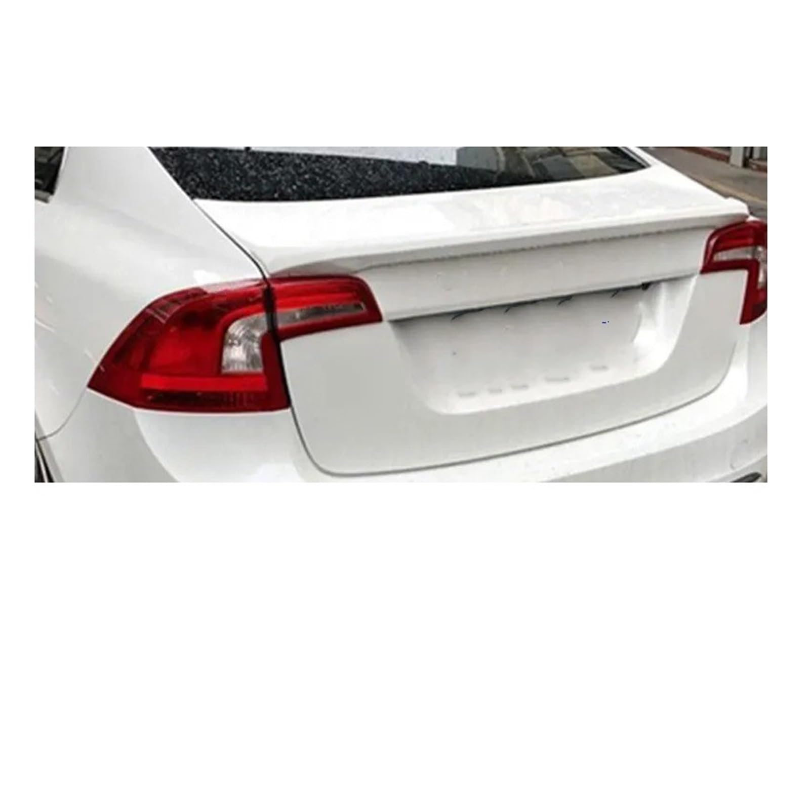 Spoiler Für Für S60 2011-2019 Hinten Stamm Iid Spoiler Schwanz Drücken Auto Außen Zubehör Dachspoiler(White) von DPEDFVXVMR