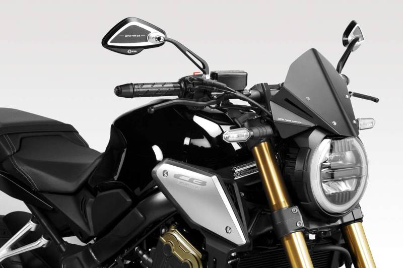 CB650R 2019/23 - Windschutzscheibe 'Warrior' (R-0916) - Aluminium Windschild Windabweiser Scheibe - Hardware-Bolzen Enthalten - Motorradzubehör De Pretto Moto (DPM Race) - 100% Made in Italy von DPM race