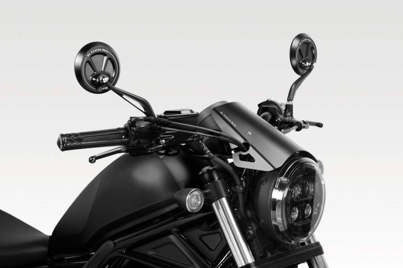 CMX500 Rebel 2020/24 - Windschutzscheibe 'Exential' (S-0810) - Aluminium Windschild Scheibe - Hardware-Bolzen Enthalten - Motorradzubehör De Pretto Moto (DPM Race) - 100% Made in Italy von DPM race