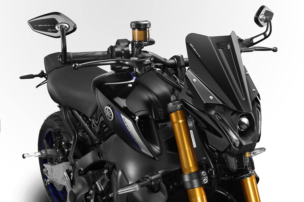 MT09 FZ09 2021/22 - Windschutzscheibe 'Warrior' (R-0954) - Aluminium Windschild Windabweiser Scheibe - Hardware-Bolzen Enthalten - Motorradzubehör De Pretto Moto (DPM Race) - 100% Made in Italy von DPM race