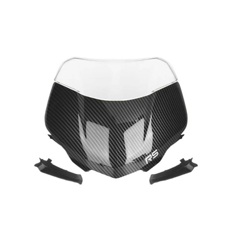 Für Street Triple 765RS 765 RS Moto2 2023 Motorrad Frontscheibe Windschutzscheibe Visier Windschutz Schild Spoiler Deflektor Windschutzscheibe von DPOGHYE