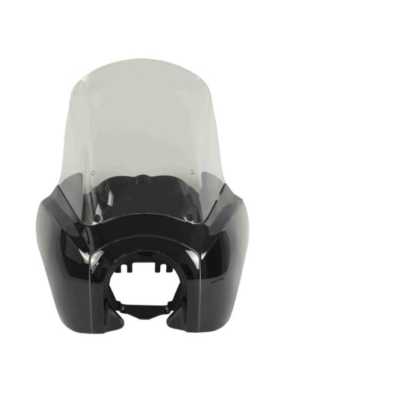 Motorrad Zubehör Schwarz Rauch Klar Scheinwerfer Verkleidung Front Licht Maske Windschutzscheibe Montage Für Dyna Windschutzscheibe von DPOGHYE