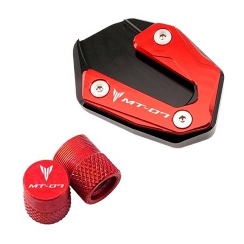Seitenständer Fußstütze Für MT07 MT-07 MT 07 FZ07 MT07 2014-2024 Zubehör Motorrad Ständer Fuß Seitenständer Vergrößerungspad & Reifen Ventilkappe von DPOGHYE