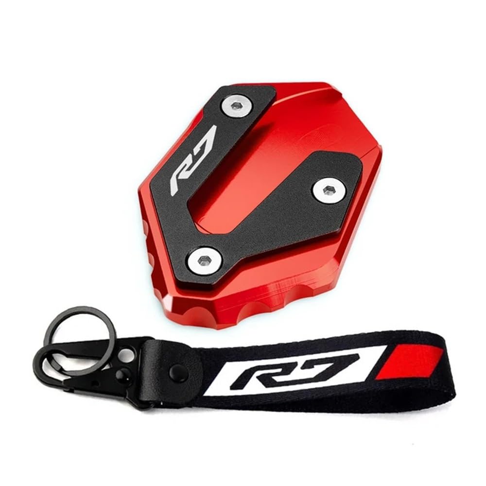 Seitenständer Fußstütze Für R7 YZF-R7 YZF R7 R 7 2021 2022 2023 Motorrad Seitenständer Fußverlängerung Pad Ständerplatte Vergrößerung Schlüsselanhänger von DPOGHYE