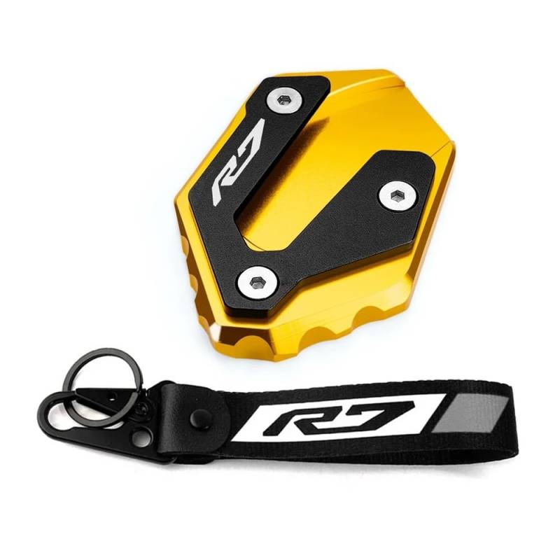 Seitenständer Fußstütze Für R7 YZF R7 YZF R7 R 7 2021 2022 2023 Motorrad Seitenständer Fußverlängerung Pad Ständerplatte Vergrößerung Schlüsselanhänger von DPOGHYE
