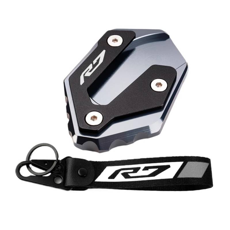 Seitenständer Fußstütze Für R7 YZF R7 YZF R7 R 7 2021 2022 2023 Motorrad Seitenständer Fußverlängerung Pad Ständerplatte Vergrößerung Schlüsselanhänger von DPOGHYE