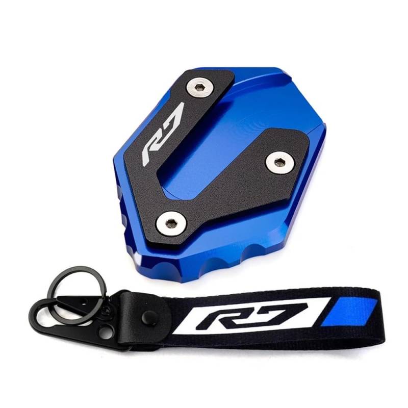 Seitenständer Fußstütze Für R7 YZF R7 YZF R7 R 7 2021 2022 2023 Motorrad Seitenständer Fußverlängerung Pad Ständerplatte Vergrößerung Schlüsselanhänger von DPOGHYE