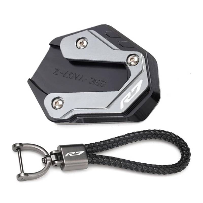 Seitenständer Fußstütze Für R7 YZF-R7 YZF R7 R 7 2022 2023 Motorrad Seitenständer Ständer Vergrößerte Platte CNC Fußpolster Schlüsselanhänger Zubehör Moto von DPOGHYE