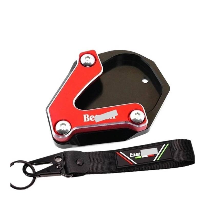 Seitenständer Fußstütze Für TRK 702 TRK702 2022 2023 Motorrad Aluminium Ständer Fuß Seitenständer Verlängerung Vergrößerungspolster Trägerplatte Schlüsselanhänger von DPOGHYE