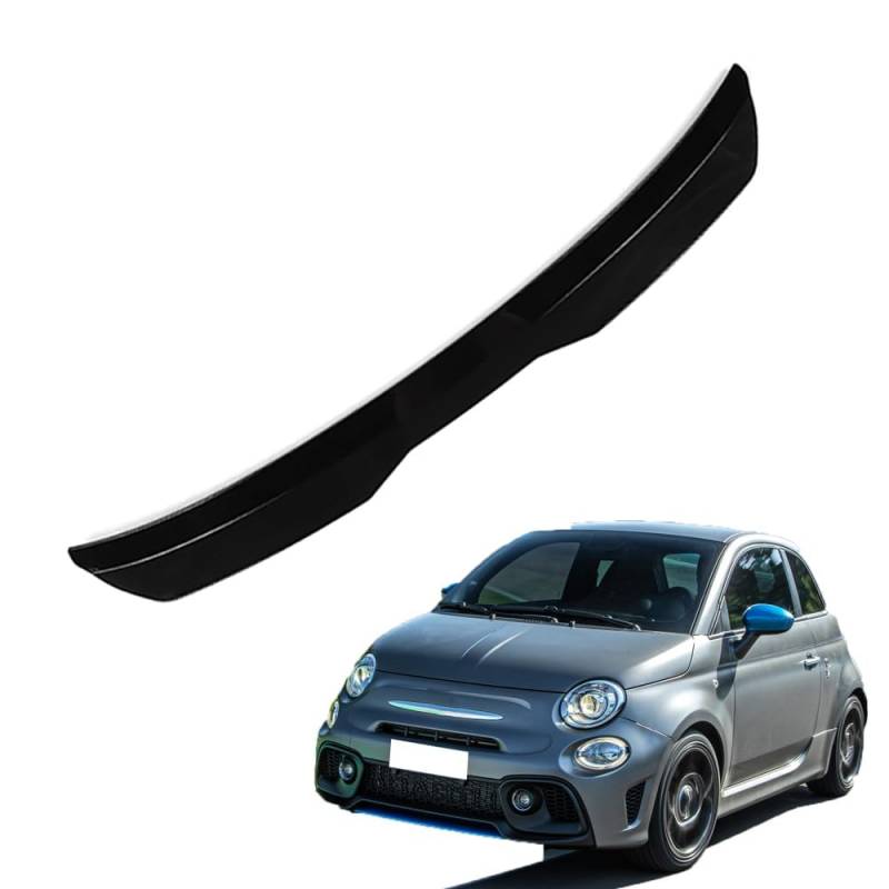 Auto Heckspoiler HeckflüGel Spoiler für Abarth 595, Auto HeckflüGel Dachheckspoiler, Lippe Kofferraum Dachspoiler Heck-Dachspoiler Änderung Zubehör,A Black von DPONHJ