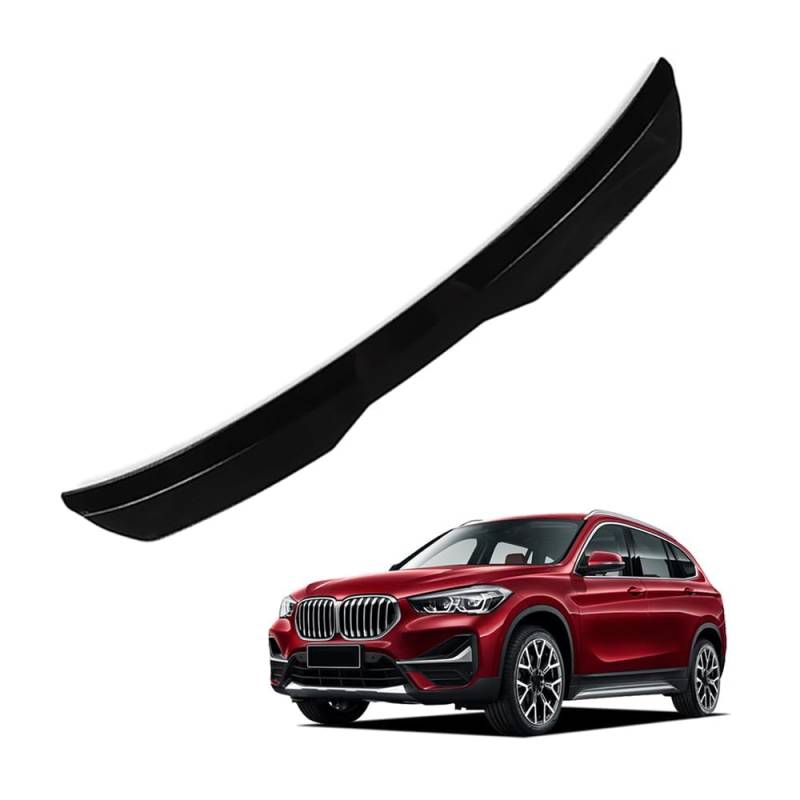 Auto Heckspoiler HeckflüGel Spoiler für BMW X1 F48 2016 2017 2018 2019 2020, Auto HeckflüGel Dachheckspoiler, Lippe Kofferraum Dachspoiler Heck-Dachspoiler Änderung Zubehör,A Black von DPONHJ