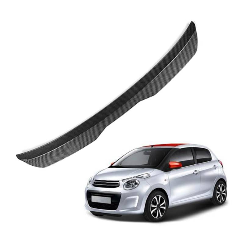 Auto Heckspoiler HeckflüGel Spoiler für Citroën C1, Auto HeckflüGel Dachheckspoiler, Lippe Kofferraum Dachspoiler Heck-Dachspoiler Änderung Zubehör,B Carbon Fiber von DPONHJ